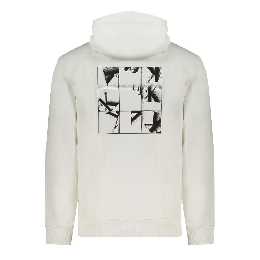 Sweat-shirt Calvin Klein blanc en coton pour homme