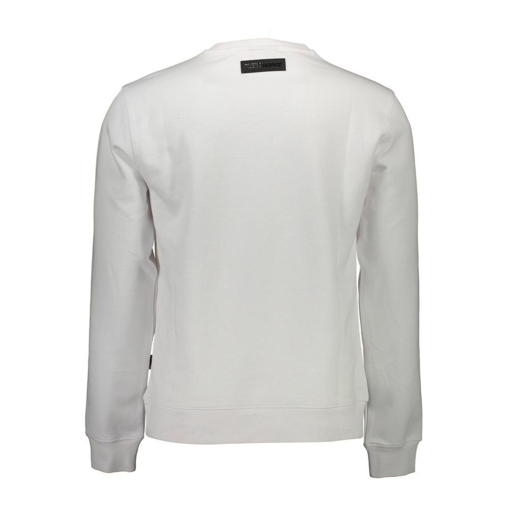 Sweat-shirt homme Plein Sport Bianco en coton