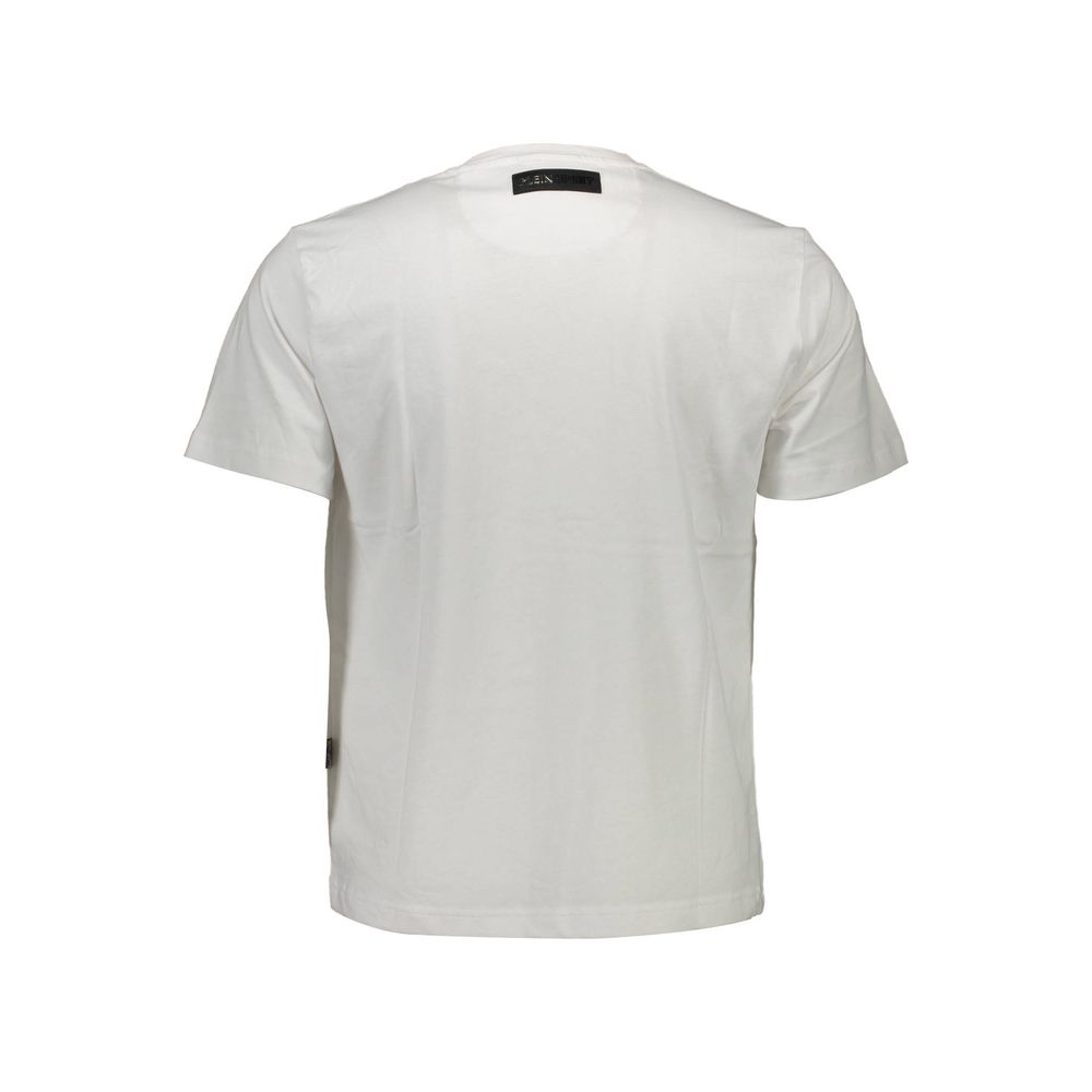 T-shirt da uomo in cotone bianco Plein Sport