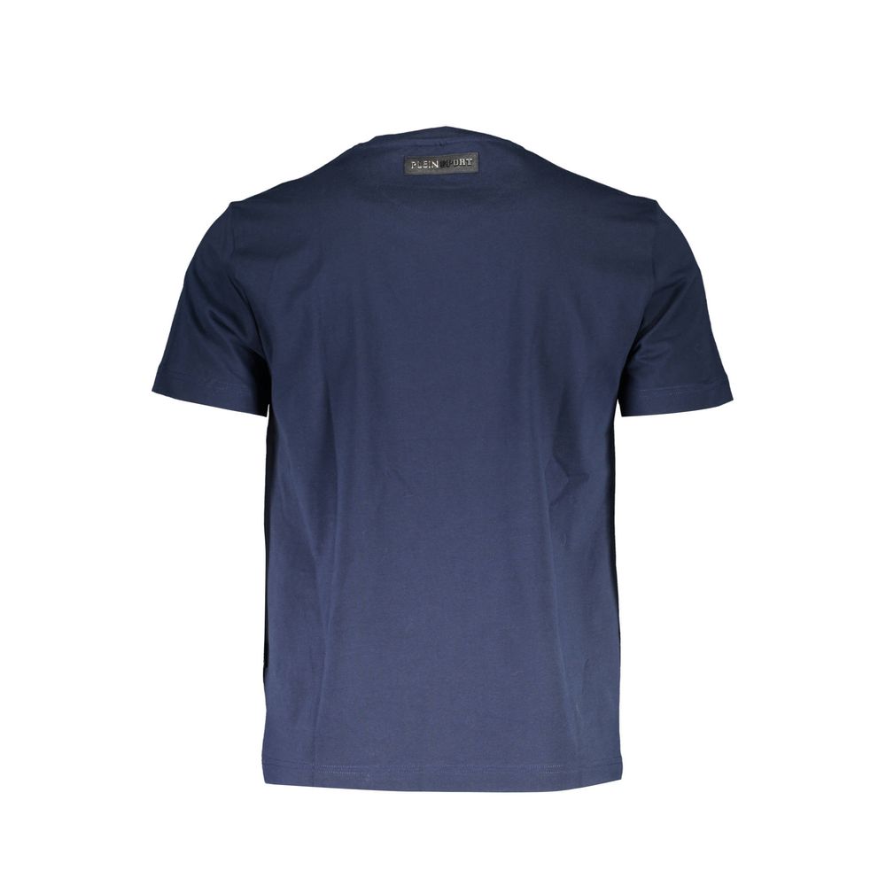 T-shirt da uomo in cotone blu Plein Sport