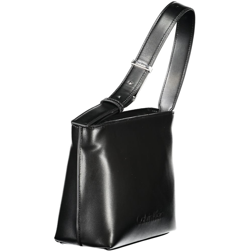 Borsa a tracolla da donna in poliestere nero Calvin Klein
