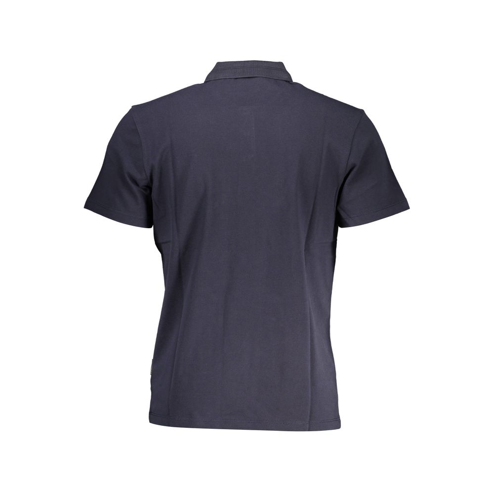 Polo da uomo in cotone blu Napapijri