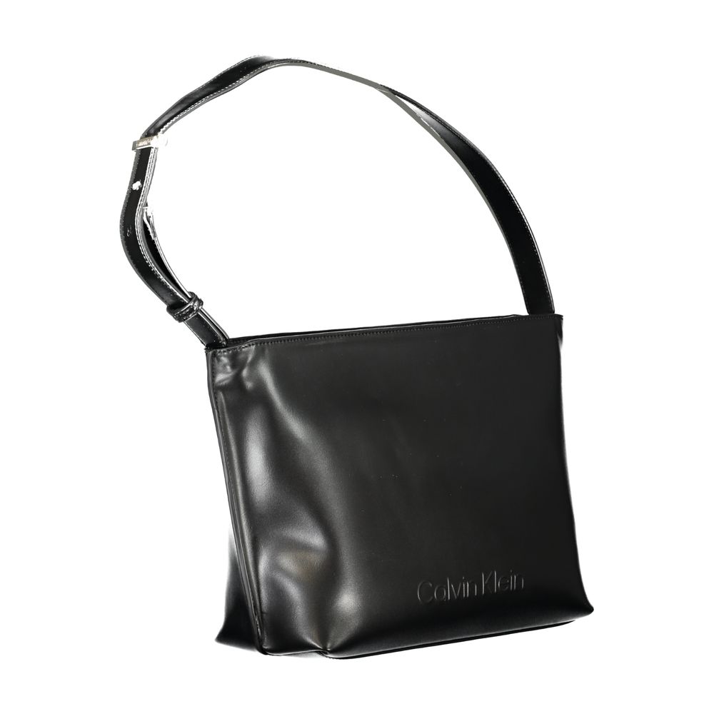 Borsa a tracolla da donna in poliestere nero Calvin Klein