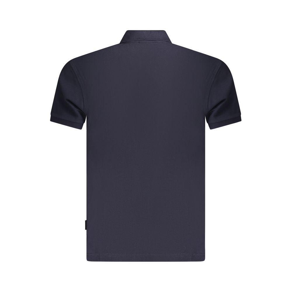 Polo da uomo in cotone blu Napapijri