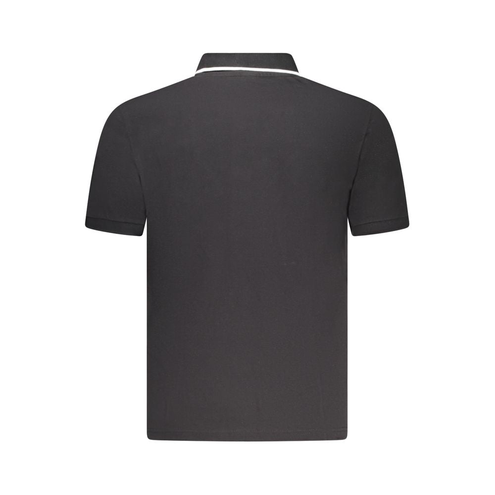 Polo da uomo in cotone nero North Sails