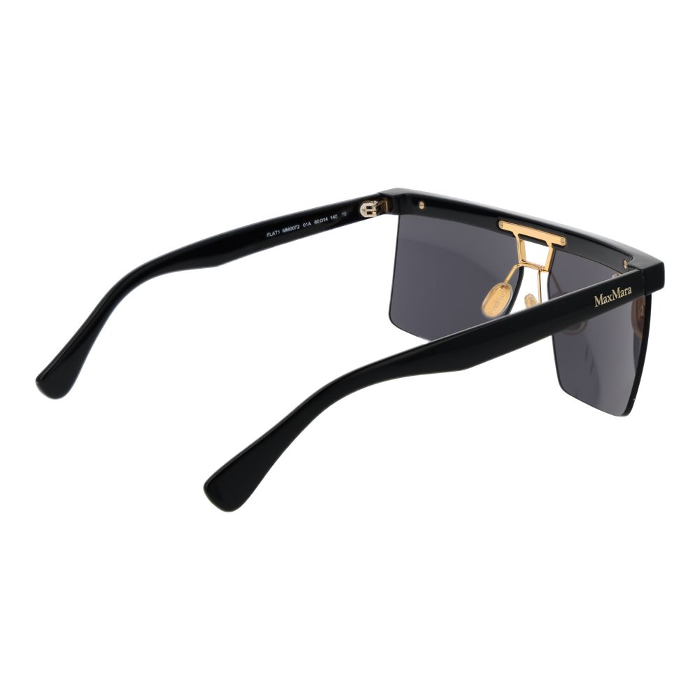 Lunettes de soleil Max Mara en acier inoxydable noir