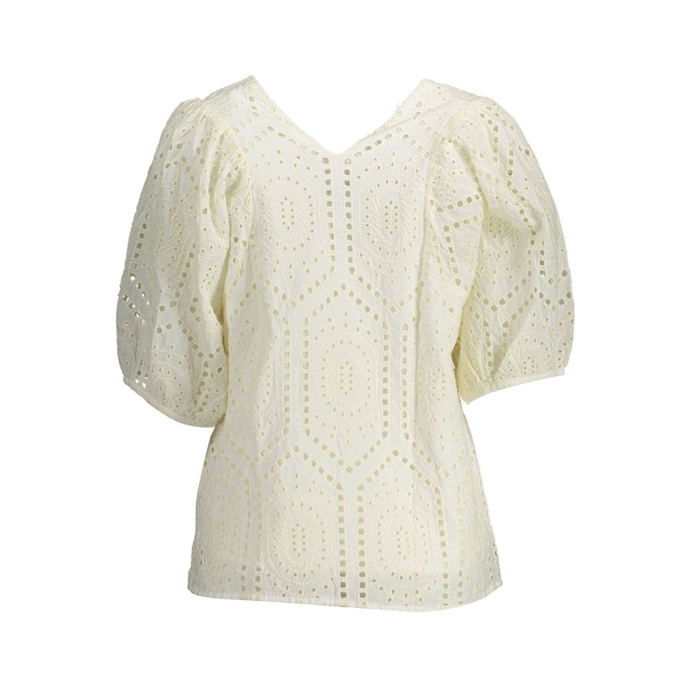Maglietta da donna in cotone bianco Gant