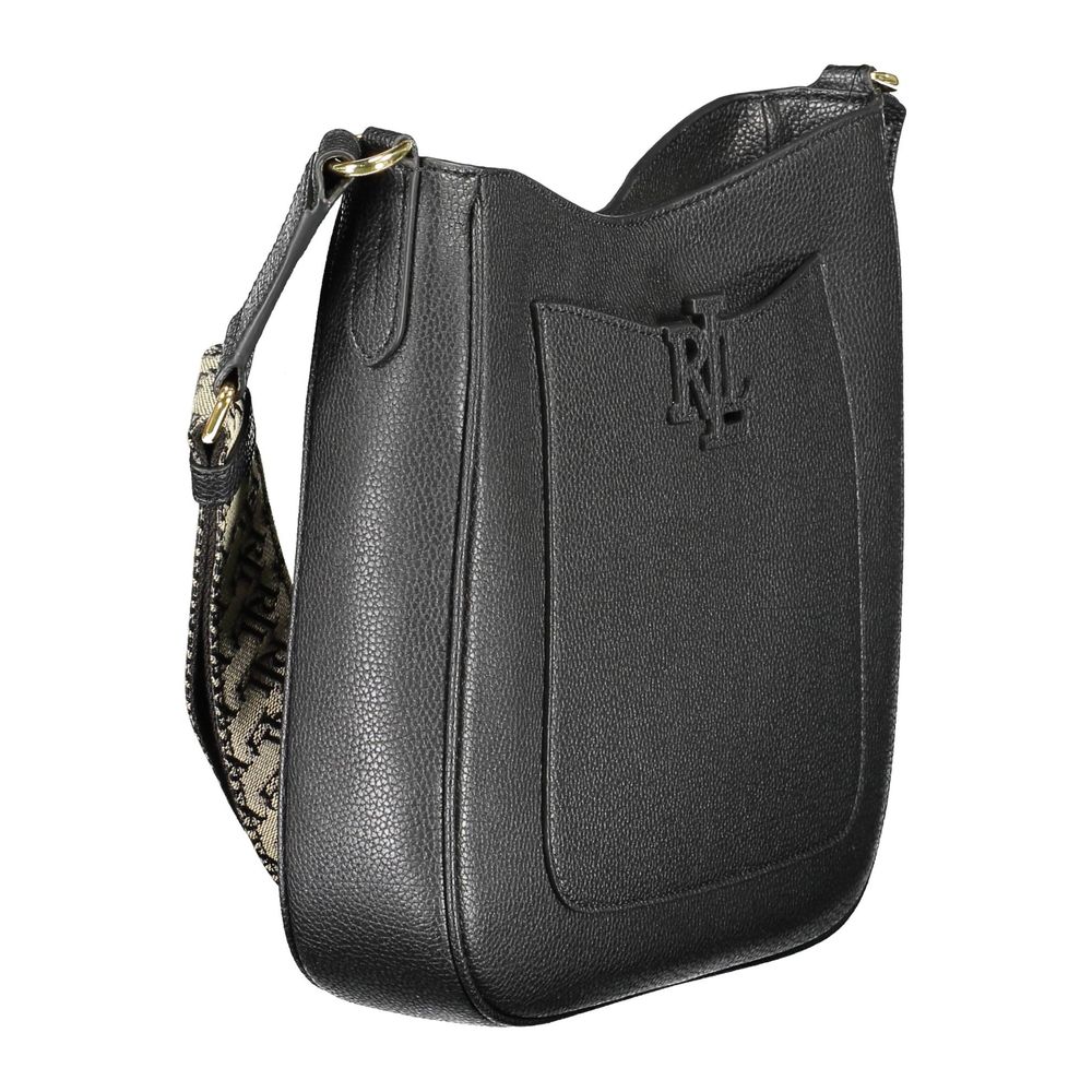 Borsa a tracolla da donna in pelle nera Ralph Lauren
