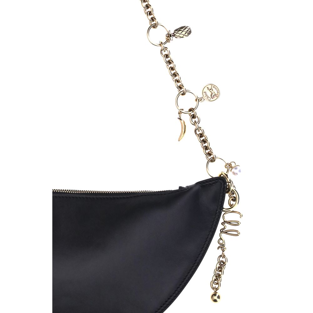 Borsa a tracolla Chloé Bos Taurus in pelle di vitello nera