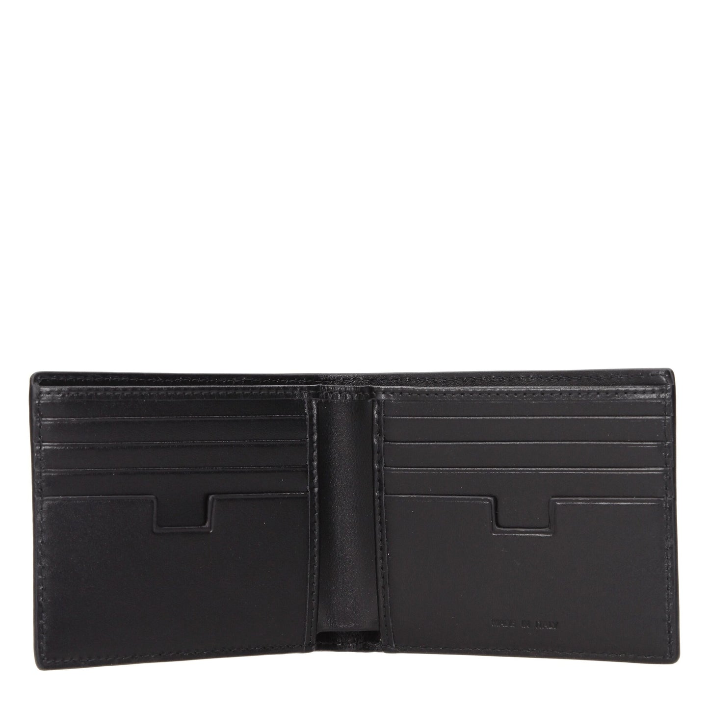 Portefeuille en cuir noir Testoni