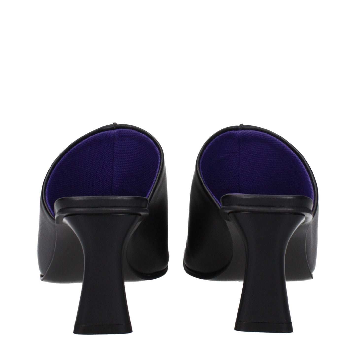 Sandali con tacco a spillo in pelle nera Stella McCartney