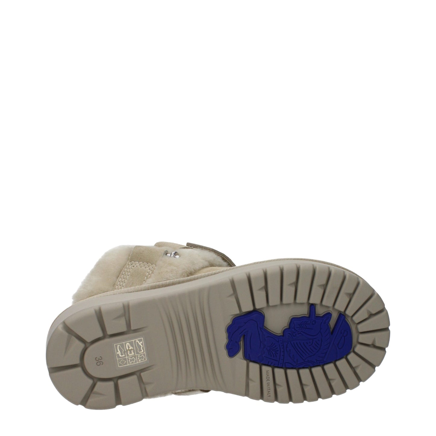 Pantofole in pelle verde Burberry