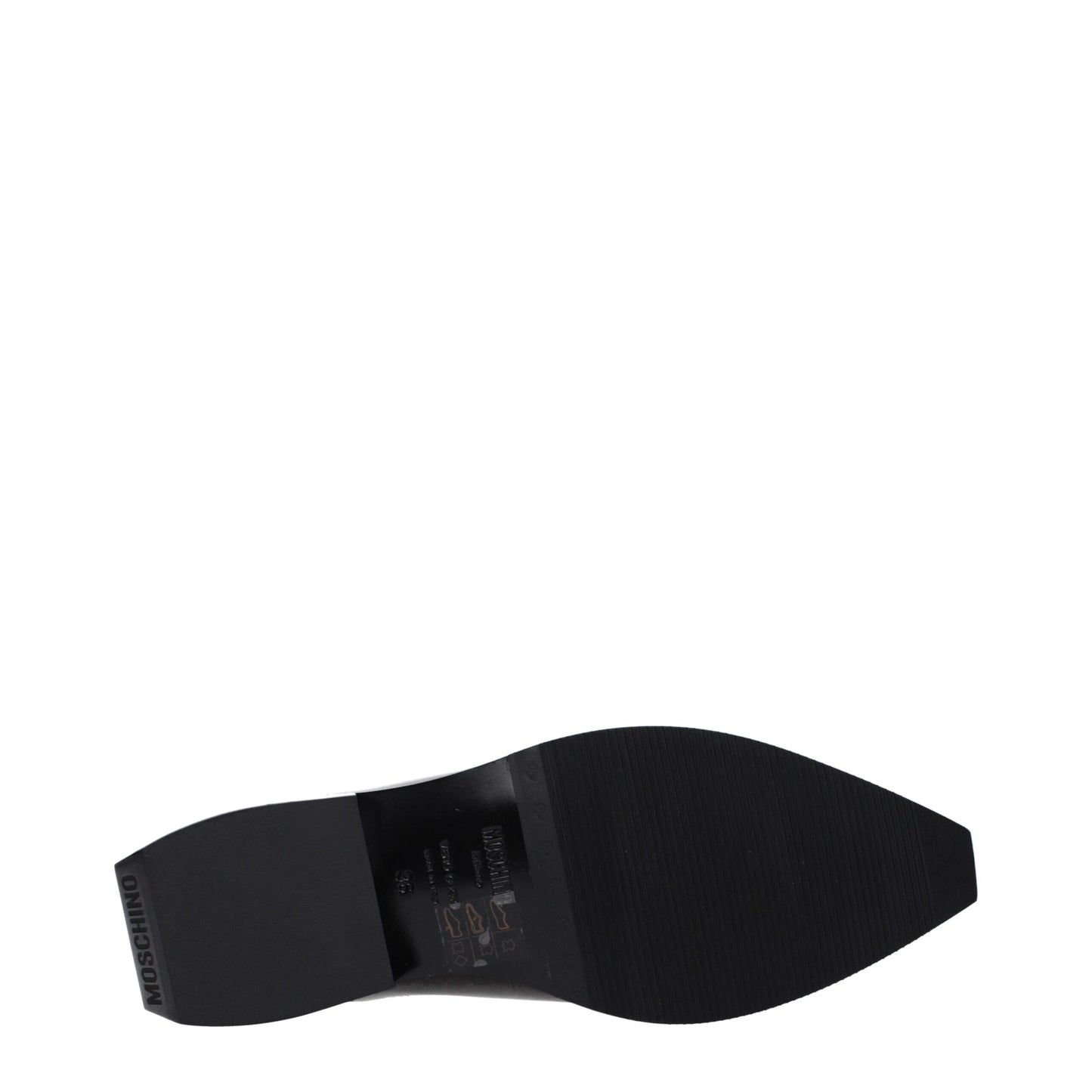 Mules in pelle nera Moschino