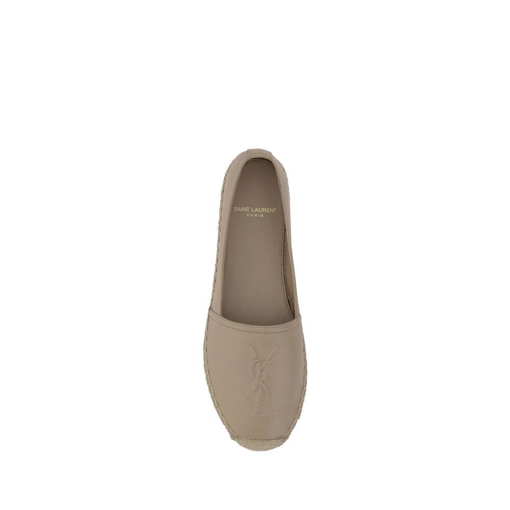 Espadrillas Saint Laurent marroni in agnello Ovis Aries Aries
