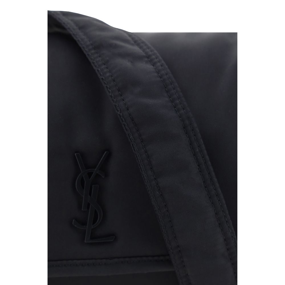 Borsa a tracolla in poliammide nera Saint Laurent