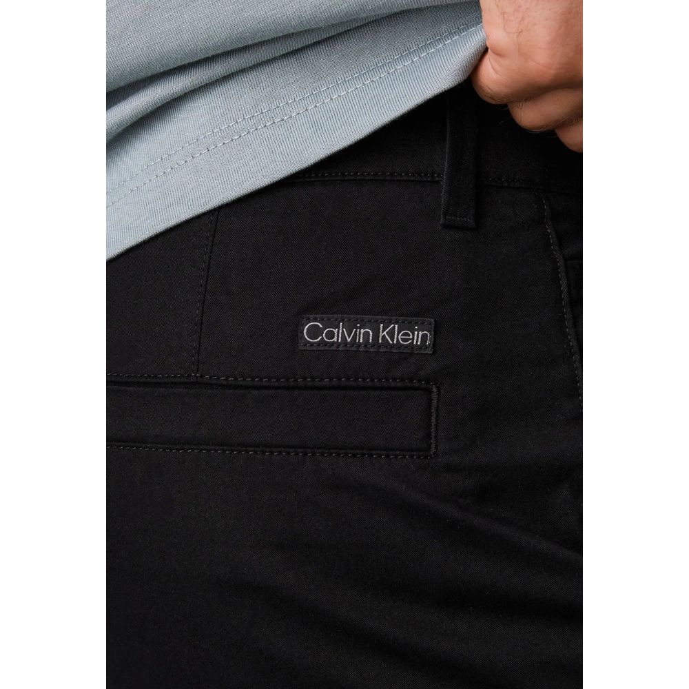 Pantaloni chino neri in cotone riciclato Calvin Klein Jeans