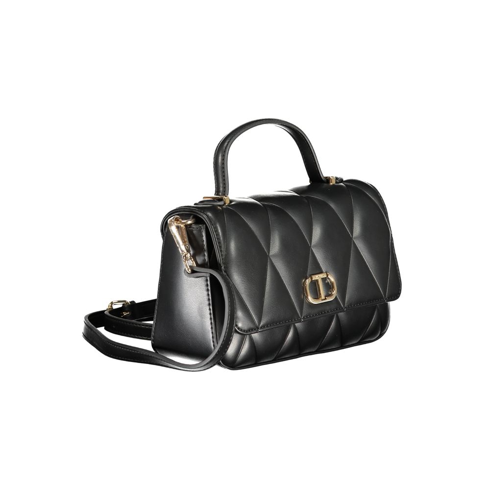 Borsa a Spalla da Donna Twinset Nera in Poliuretano