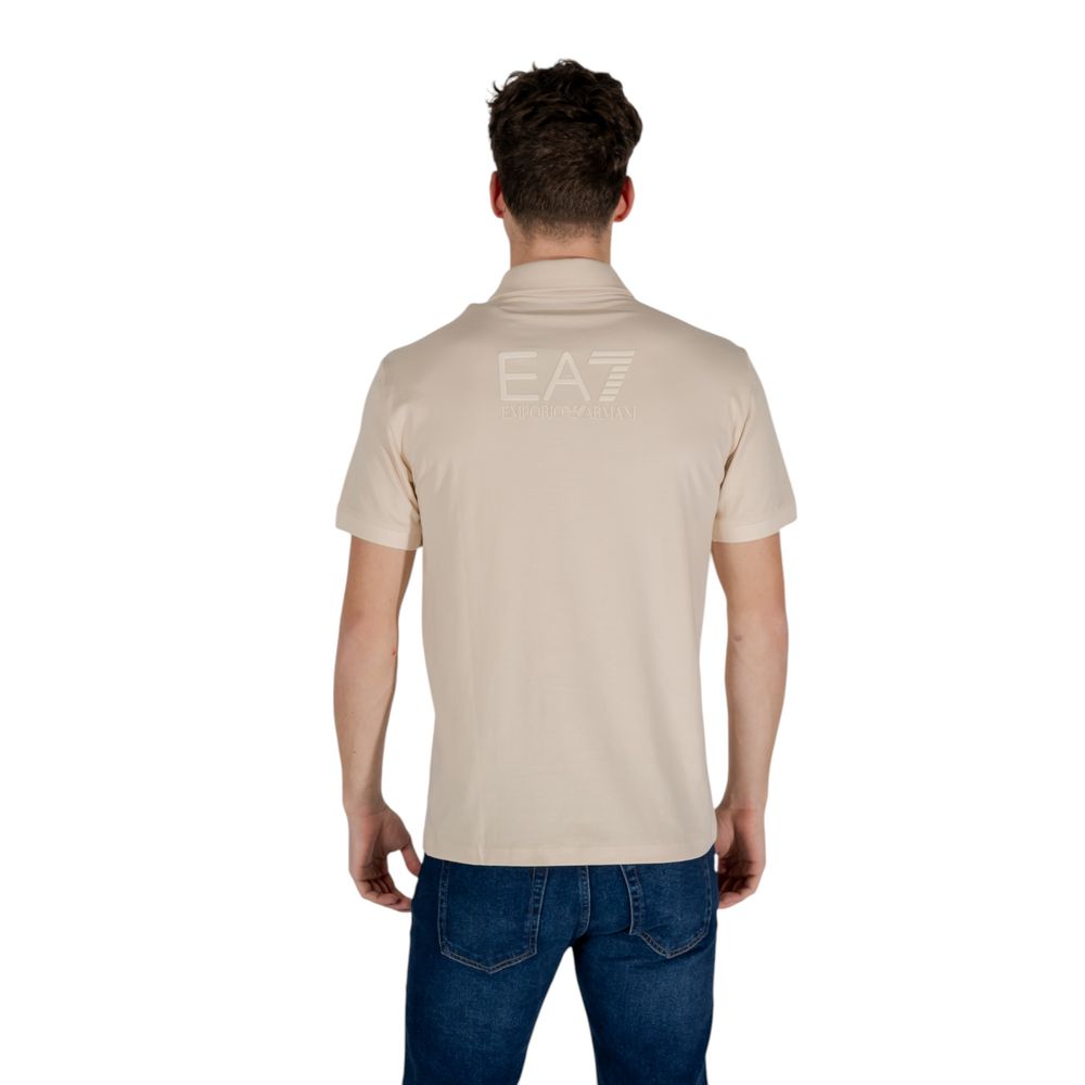 Polo in cotone beige EA7 Emporio Armani