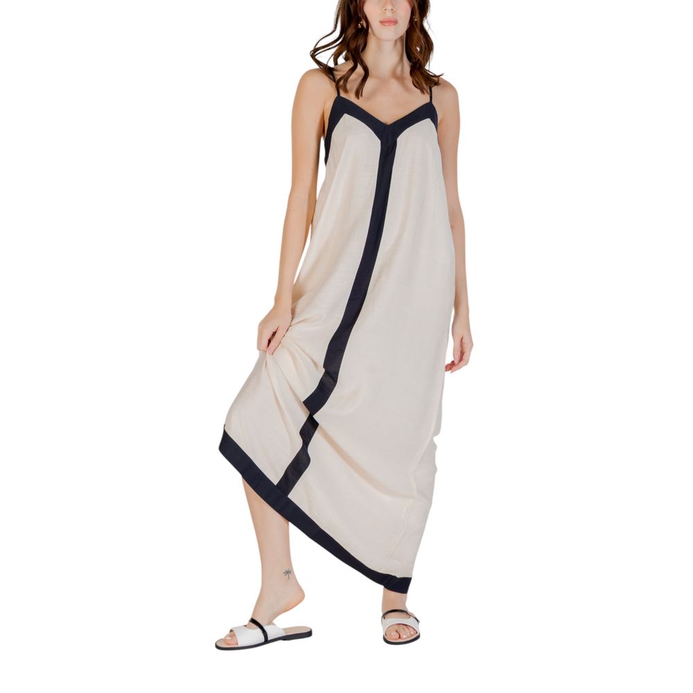 Abito lungo in nylon beige Vero Moda