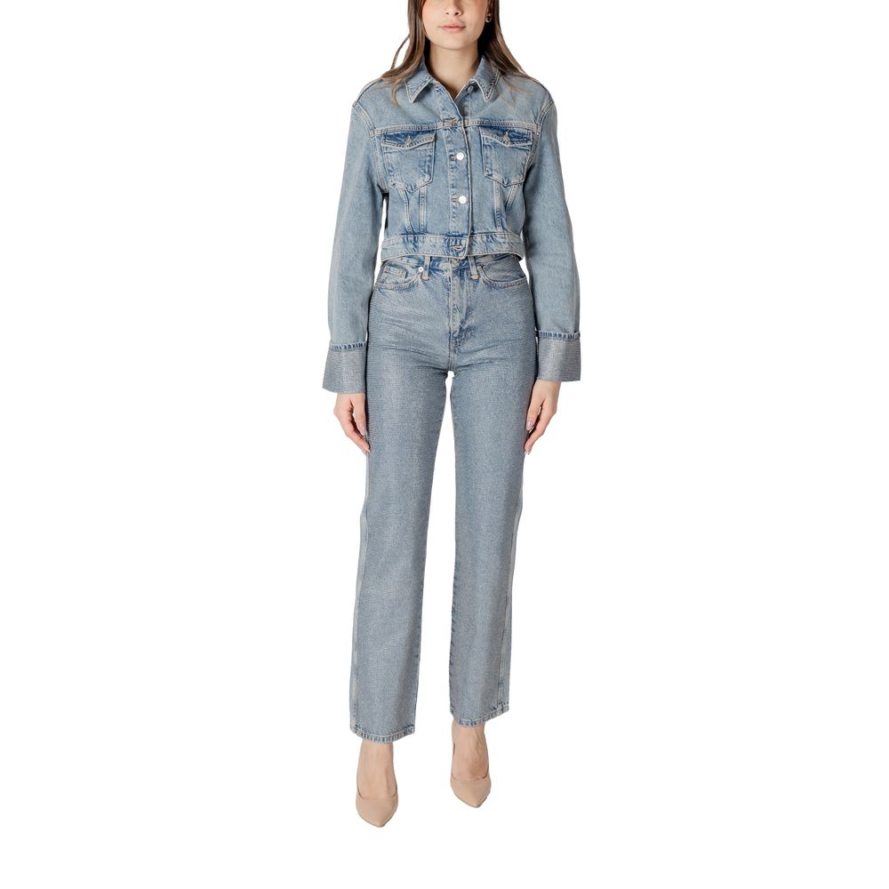 Solo giacca in denim di cotone biologico azzurro chiaro