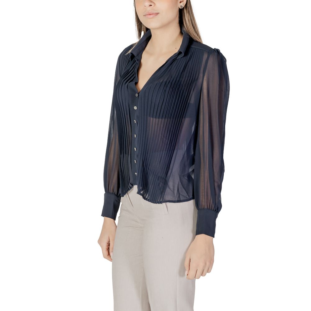 Blusa in poliestere blu Morgan De Toi