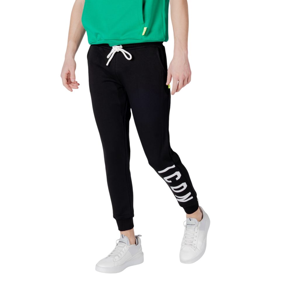 Pantaloni da jogging Icon in cotone nero (pantaloni da allenamento)