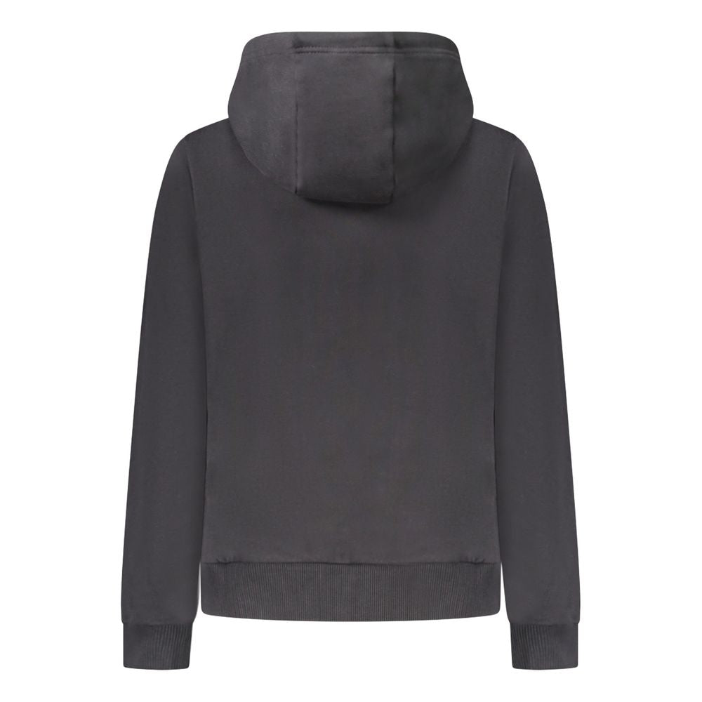 Felpa con cappuccio da donna in cotone nero Napapijri
