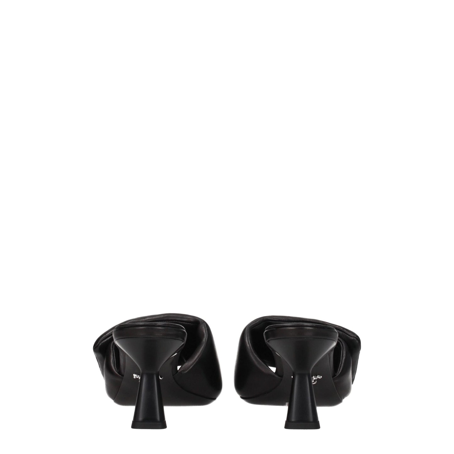 Prada Black Leather Platform Sandals