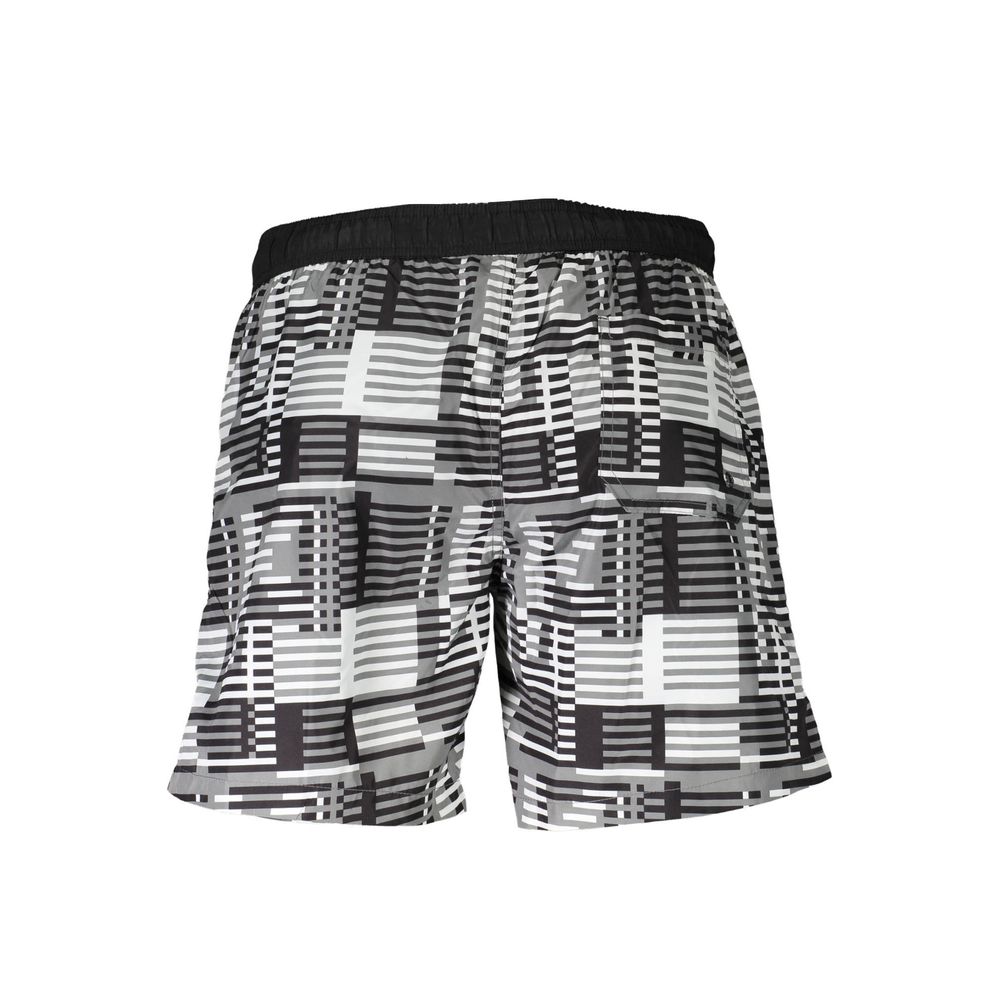 Boxer da bagno da uomo in poliestere nero Karl Lagerfeld