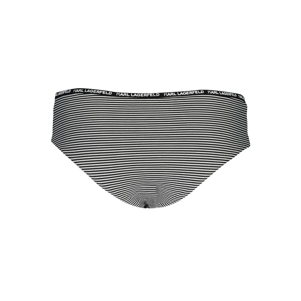 Slip da bagno da donna in poliammide nero Karl Lagerfeld