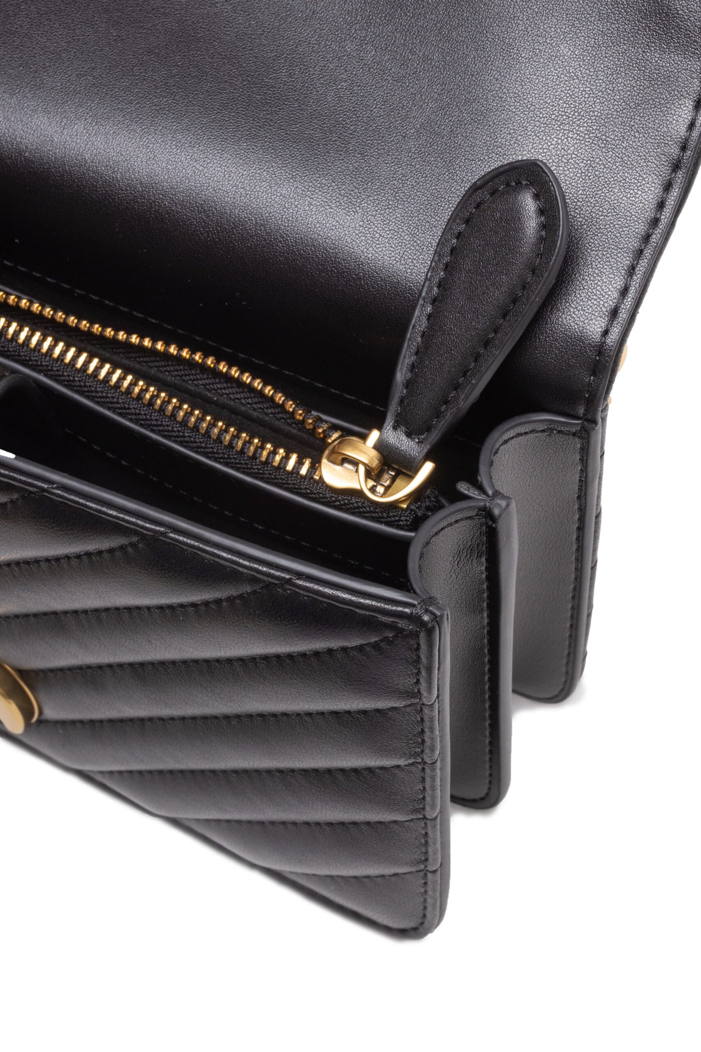 Sac à bandoulière PINKO Love One Mini en cuir noir