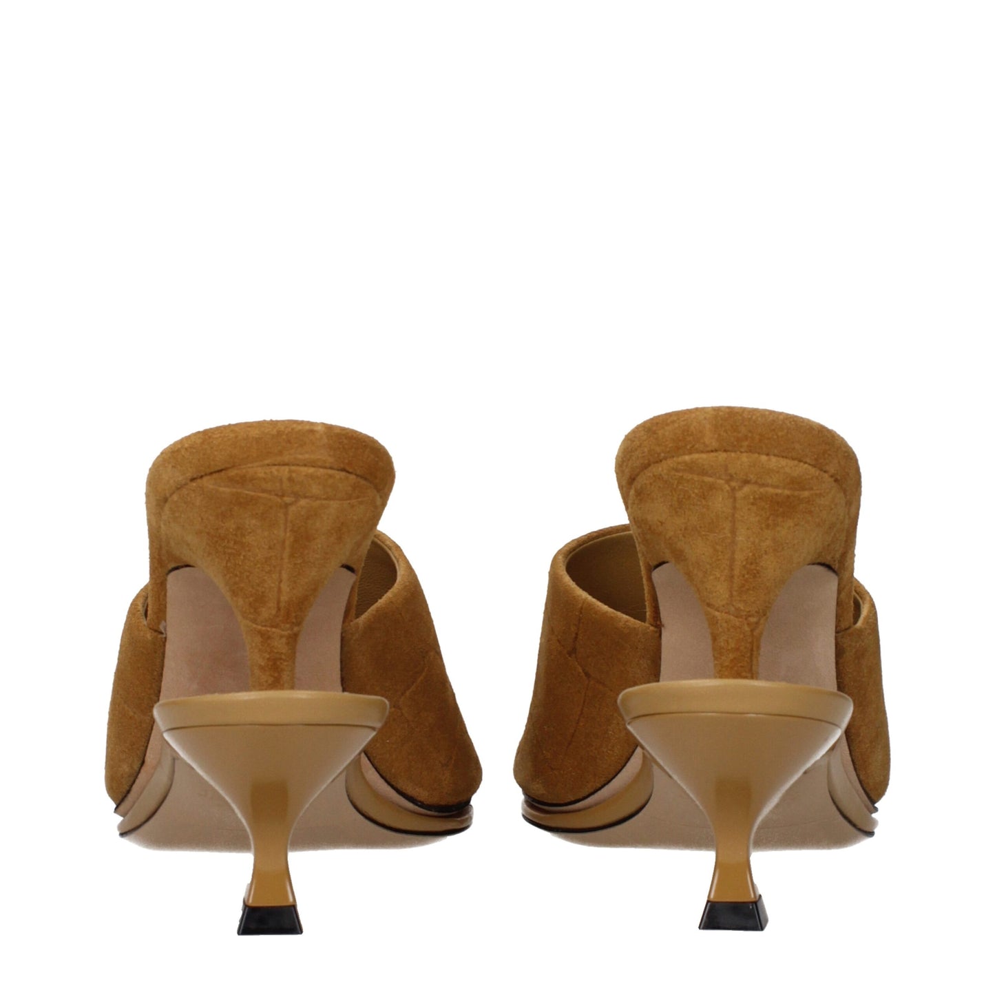 Sandali con tacco a spillo in pelle marrone Jacquemus
