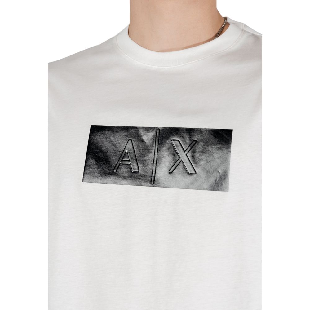 T-shirt bianca in cotone Armani Exchange