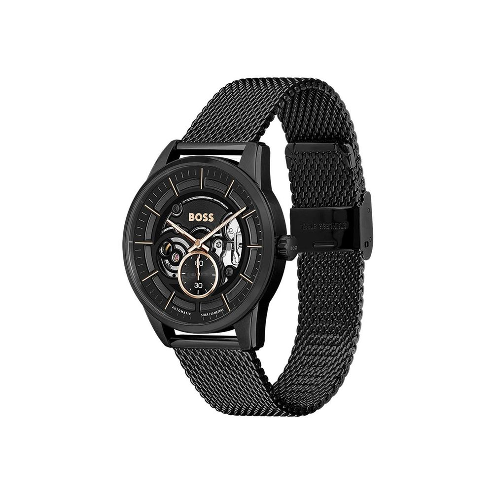 Orologio elegante Hugo Boss in acciaio inossidabile nero