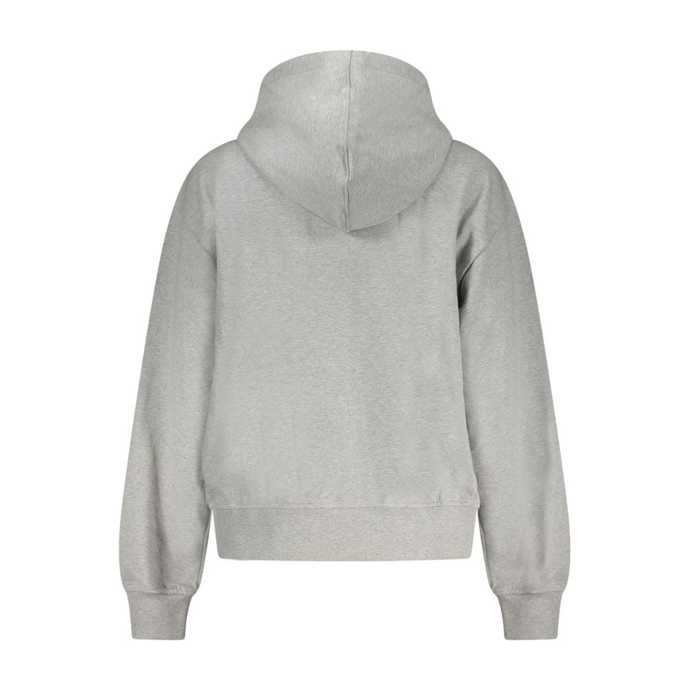 Felpa con cappuccio da donna in cotone grigio Calvin Klein