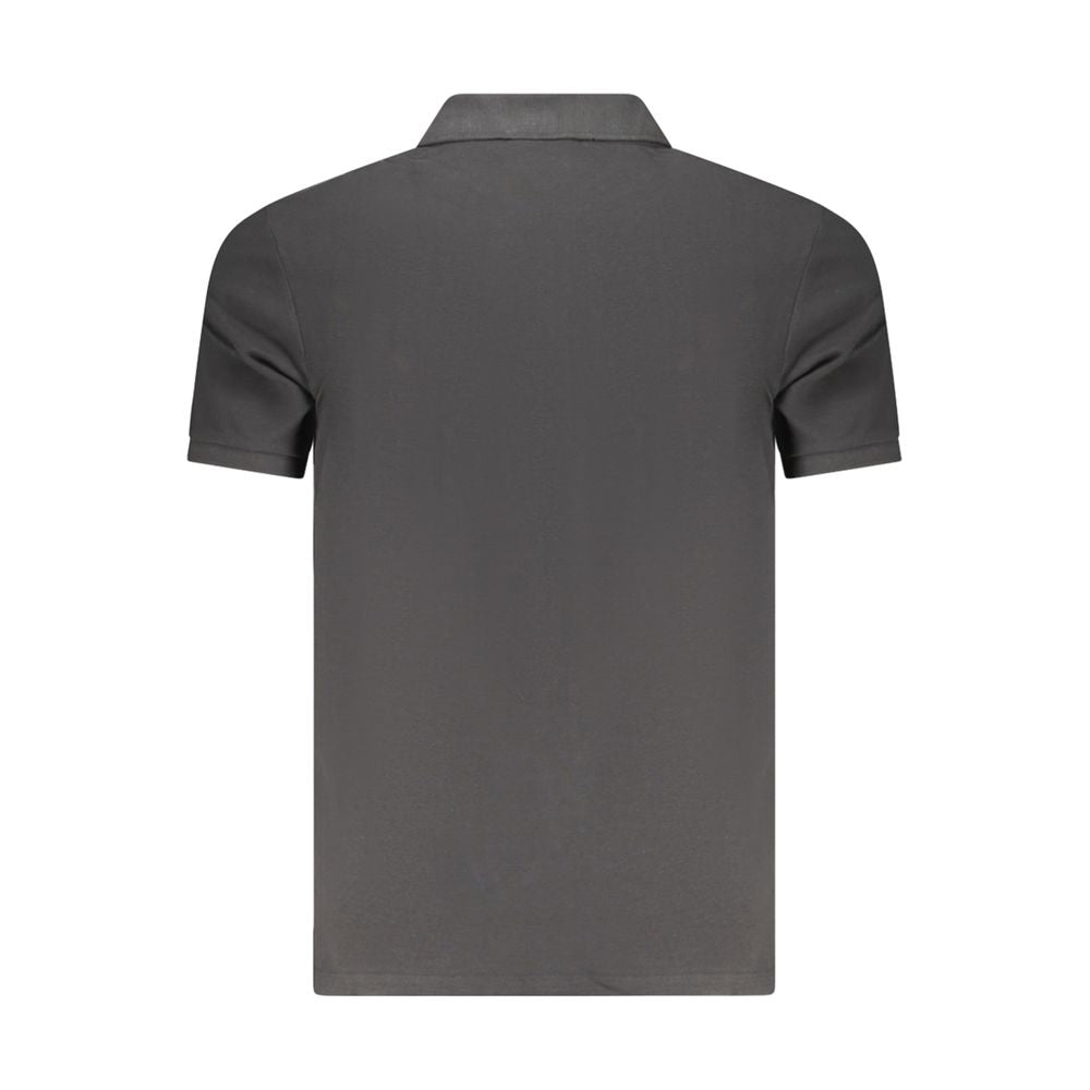 Polo da uomo in cotone nero Calvin Klein