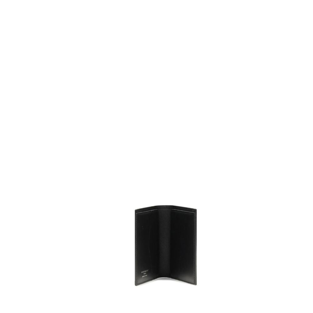 Portafoglio Givenchy Bos Taurus in pelle di vitello nera