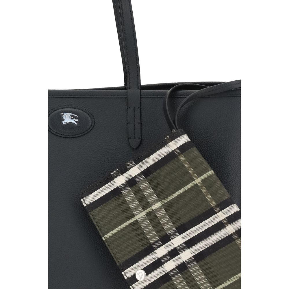 Borsa a Spalla Burberry Nera in Pelle di Vitello Bos Taurus