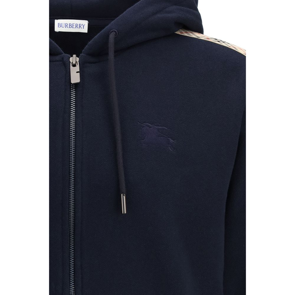 Felpa in cotone blu Burberry
