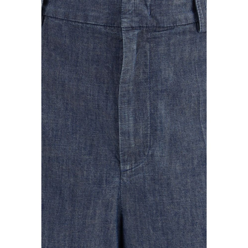 Jil Sander Bermuda Corti in Cotone Blu
