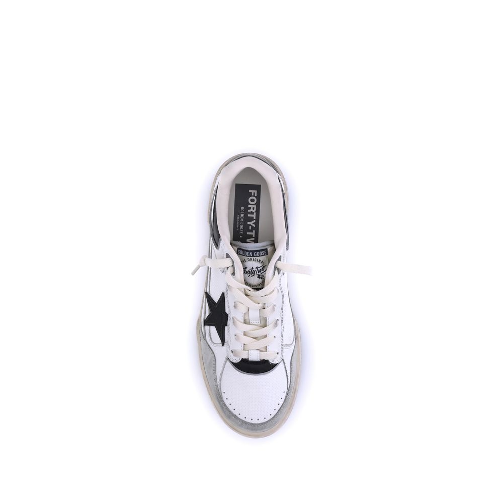 Golden Goose Bos Taurus Chunky Sneakers in pelle di vitello bianca