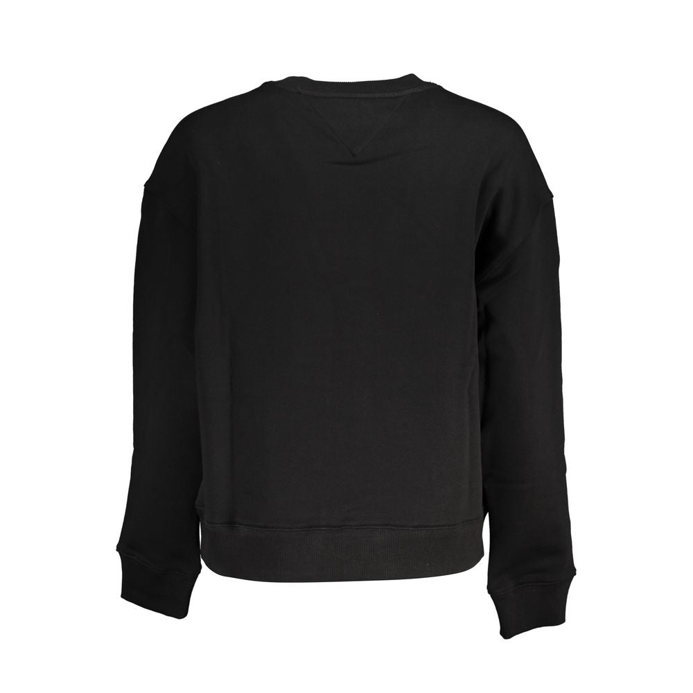 Felpa da uomo in cotone nero Tommy Hilfiger