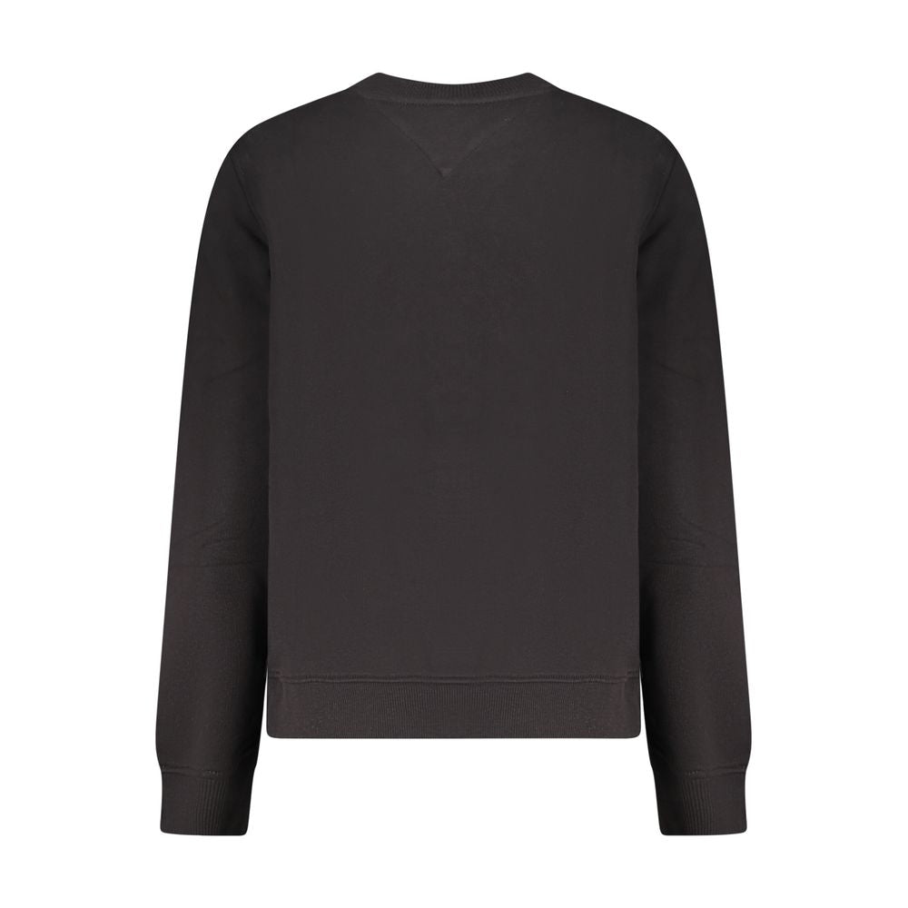 Felpa da donna in cotone nero Tommy Hilfiger