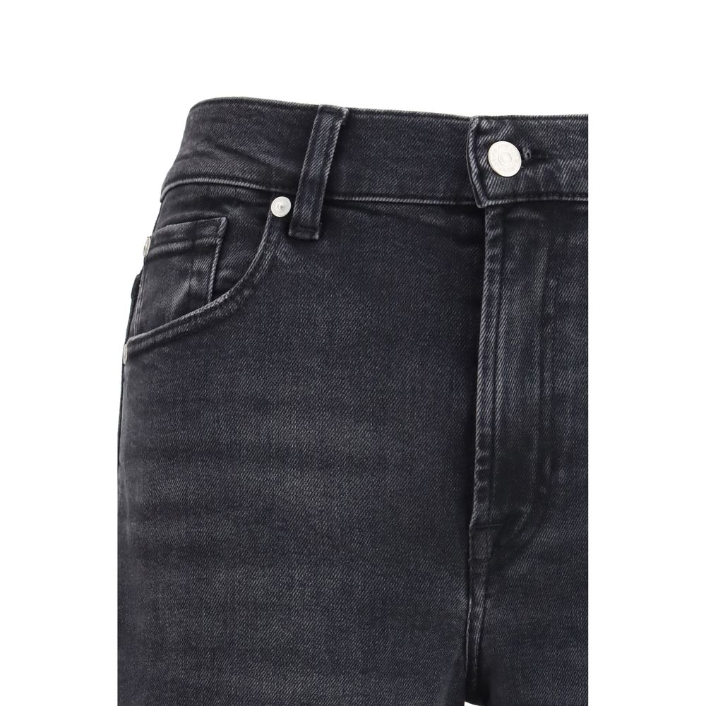 Jean droit en coton noir 7FOR