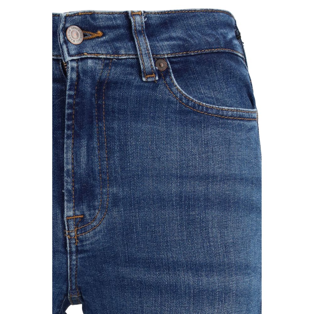 7FOR Blue Cotton Bootcut Jeans - Axxen