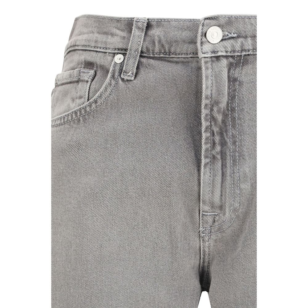 Jeans 7FOR in cotone grigio vestibilità rilassata