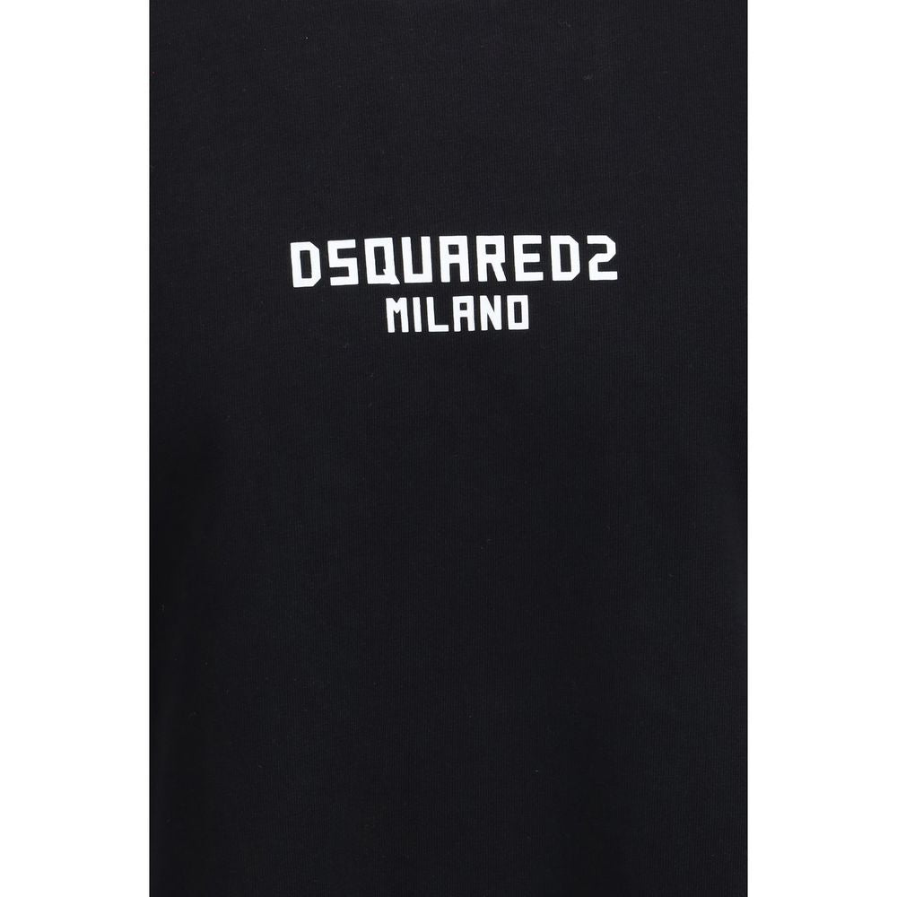 T-shirt in cotone nera Dsquared²