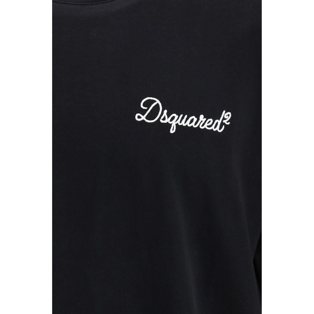T-shirt en coton noir Dsquared²