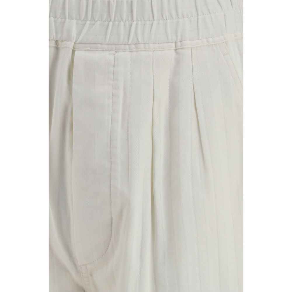 Pantaloni casual in cotone bianco Tom Ford
