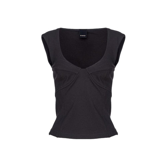 T-shirt in nylon nero PINKO